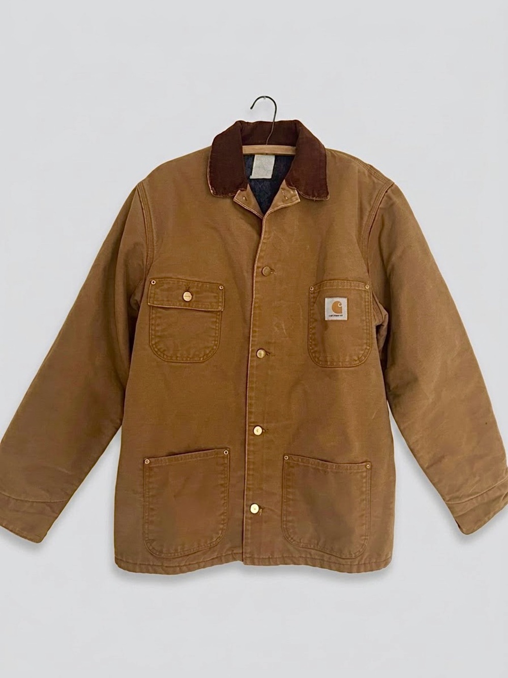 Vtg Carhartt Barn Chore Field Jacket Canvas Blanket Lined Made In USA 90s - Picture 2 of 16